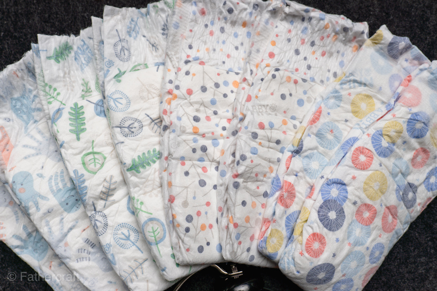 An array of Abby & Finn diapers