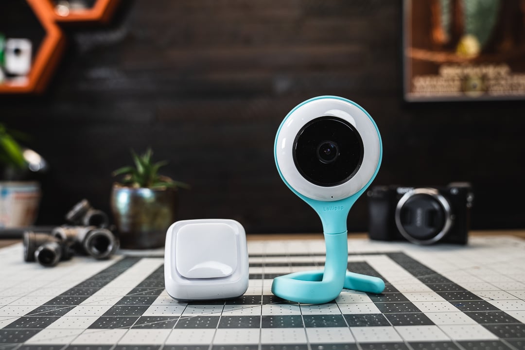 A Lollipop baby monitor and sensor on a table