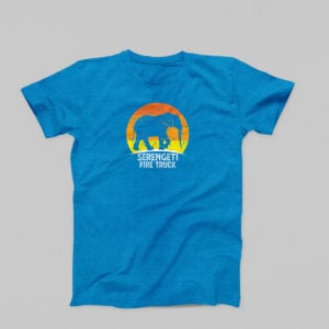 Serengeti Fire Truck t-shirt in royal blue