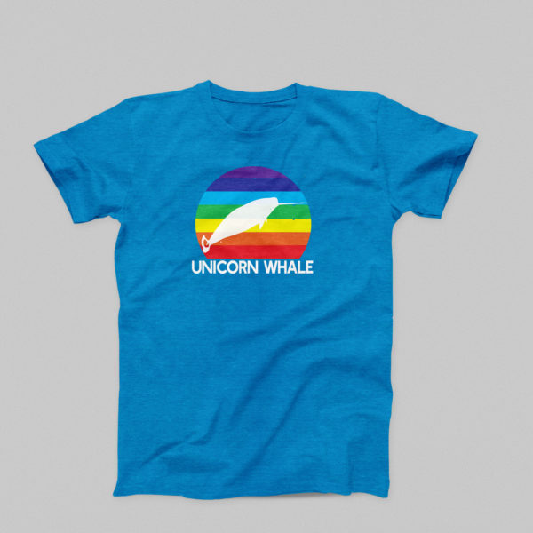 Unicorn Whale T-Shirt in Royal Blue